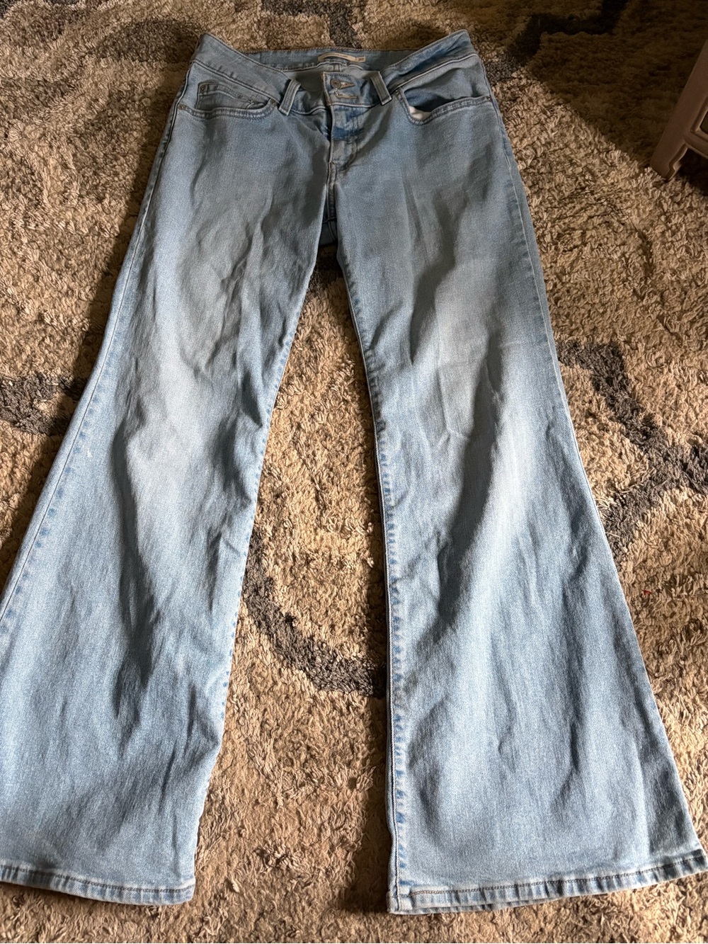 Levi’s Superlow Flare Jeans Women’s Size 30 Light Wash Low Rise Denim